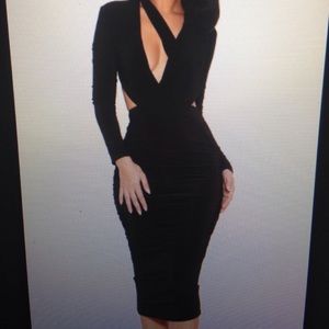 House of CB black “Nicolina” midi dress